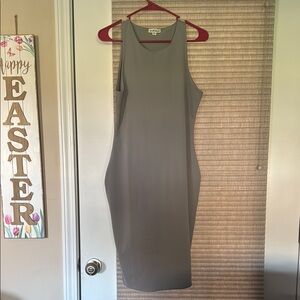 Elegant Gray Sleeveless Dress
